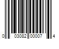 Barcode Image for UPC code 003082000074