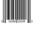 Barcode Image for UPC code 003089000060