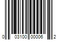 Barcode Image for UPC code 003100000062