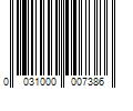 Barcode Image for UPC code 0031000007386