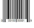 Barcode Image for UPC code 003100000819