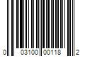 Barcode Image for UPC code 003100001182