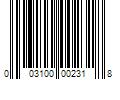 Barcode Image for UPC code 003100002318