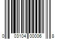 Barcode Image for UPC code 003104000068