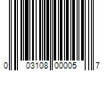 Barcode Image for UPC code 003108000057