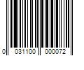 Barcode Image for UPC code 0031100000072