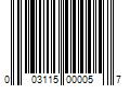 Barcode Image for UPC code 003115000057