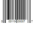 Barcode Image for UPC code 003119000077