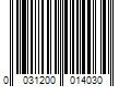 Barcode Image for UPC code 0031200014030