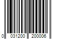 Barcode Image for UPC code 0031200200006