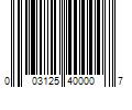 Barcode Image for UPC code 003125400007