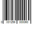 Barcode Image for UPC code 0031259000060