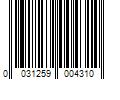 Barcode Image for UPC code 0031259004310