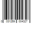 Barcode Image for UPC code 0031259004327