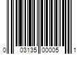 Barcode Image for UPC code 003135000051