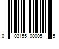 Barcode Image for UPC code 003155000055