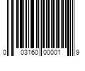 Barcode Image for UPC code 003160000019