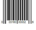 Barcode Image for UPC code 003160000026