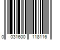 Barcode Image for UPC code 0031600118116. Product Name: Sc Johnson KIWI Leather Dye  Black  2.5 oz (1 Bottle with Sponge Applicator)