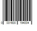 Barcode Image for UPC code 0031600194004. Product Name: Sc Johnson KIWI Horsehair Shine Brush 1 ct