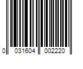 Barcode Image for UPC code 0031604002220