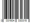 Barcode Image for UPC code 0031604030315. Product Name: 