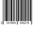 Barcode Image for UPC code 0031604040215