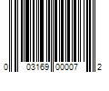 Barcode Image for UPC code 003169000072