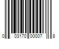 Barcode Image for UPC code 003170000078