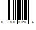 Barcode Image for UPC code 003200000436