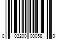 Barcode Image for UPC code 003200000580