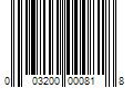 Barcode Image for UPC code 003200000818