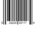 Barcode Image for UPC code 003200001174