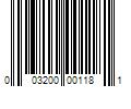 Barcode Image for UPC code 003200001181