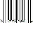 Barcode Image for UPC code 003200002614