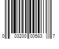 Barcode Image for UPC code 003200005837