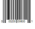 Barcode Image for UPC code 003200006001