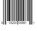 Barcode Image for UPC code 003200009811