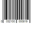 Barcode Image for UPC code 0032100000819