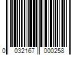 Barcode Image for UPC code 0032167000258