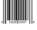 Barcode Image for UPC code 003226000076