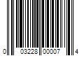 Barcode Image for UPC code 003228000074