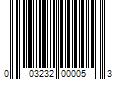 Barcode Image for UPC code 003232000053