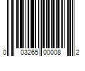 Barcode Image for UPC code 003265000082