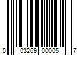 Barcode Image for UPC code 003269000057