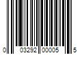 Barcode Image for UPC code 003292000055