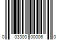 Barcode Image for UPC code 003300000060