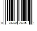 Barcode Image for UPC code 003300000251