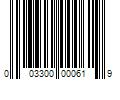 Barcode Image for UPC code 003300000619