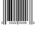 Barcode Image for UPC code 003302000068